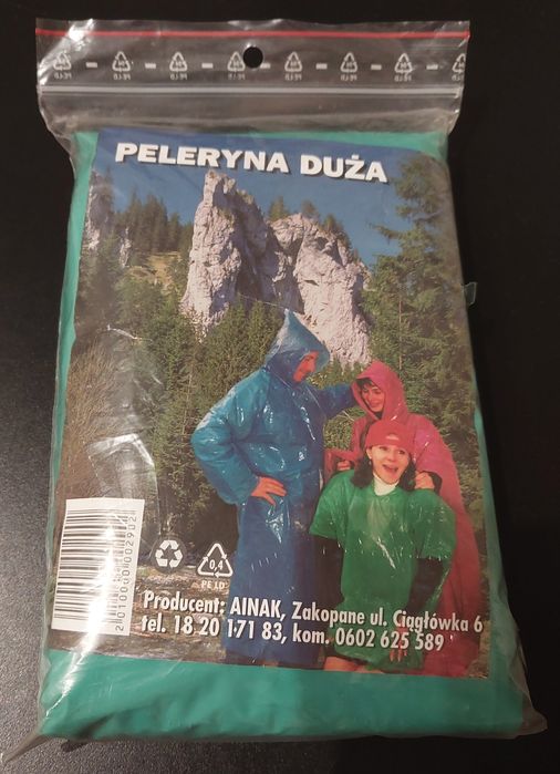 Peleryna duża przeciwdeszczowa Nowa