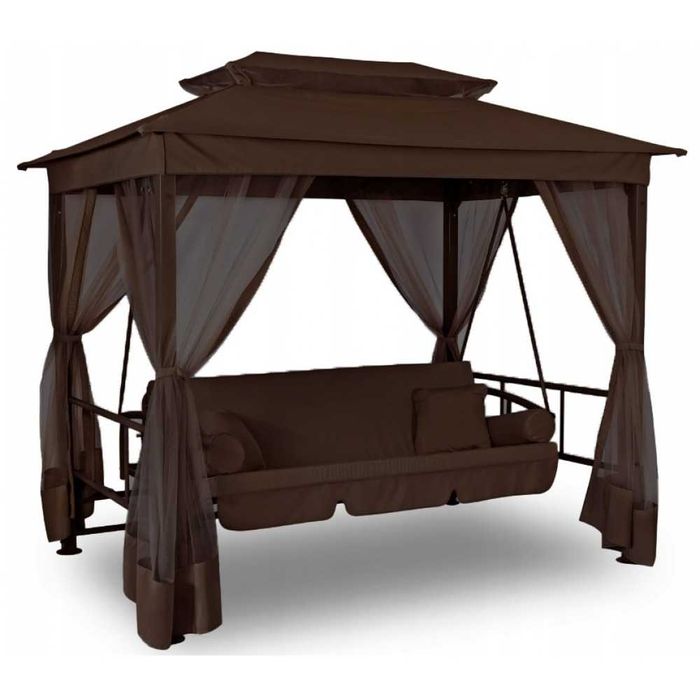 Качеля - ліжко розкладна садова з москитною сіткою  / Качель - кровать