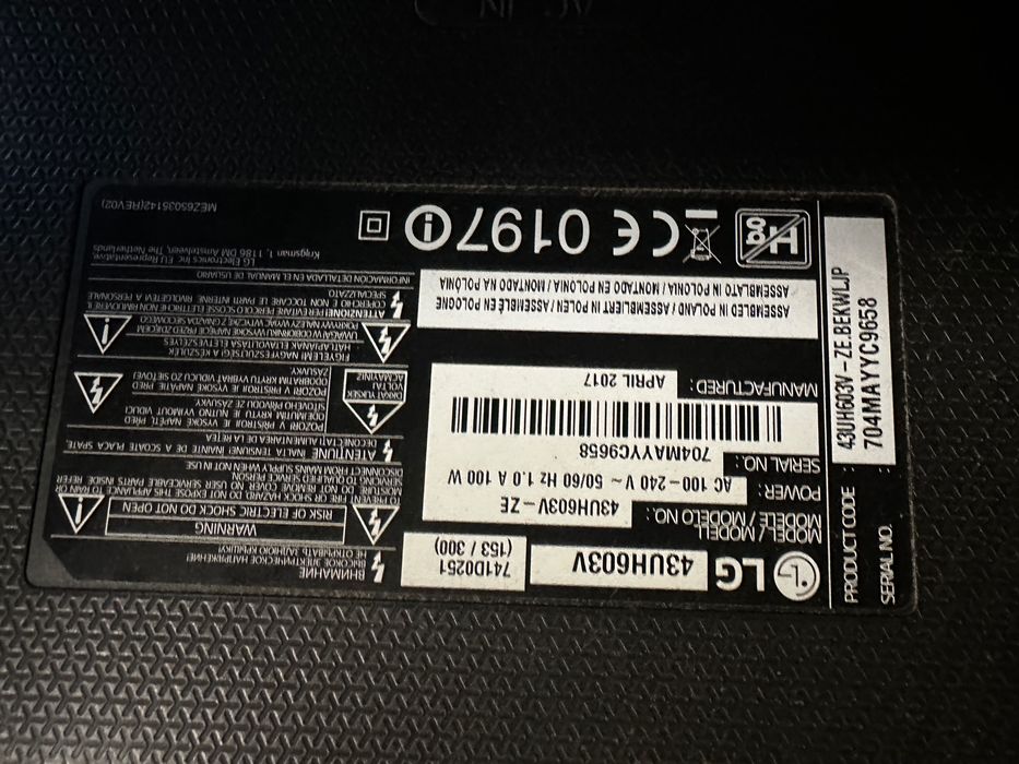 Tv LG 43 cale smart tv