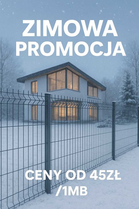 Ogrodzenie panelowe wys. 123 cm kompletne, dostawa i montaż