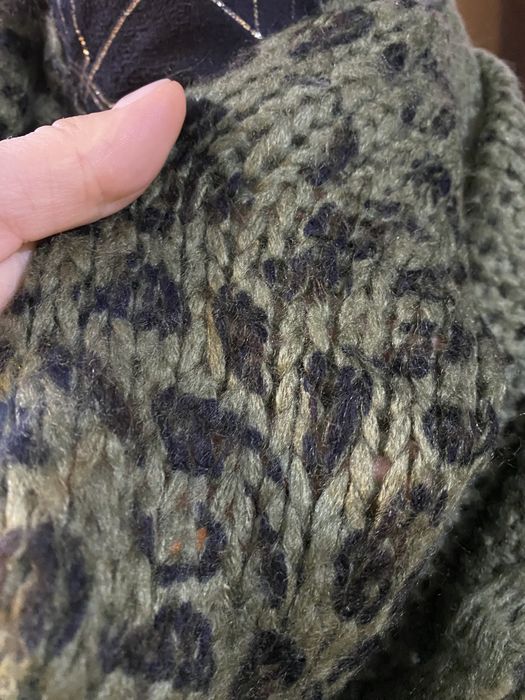 Nowy komin panterka, szalik w modną panterę butelkowa zieleń