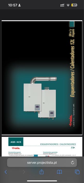 Esquentador Troia 12 litros