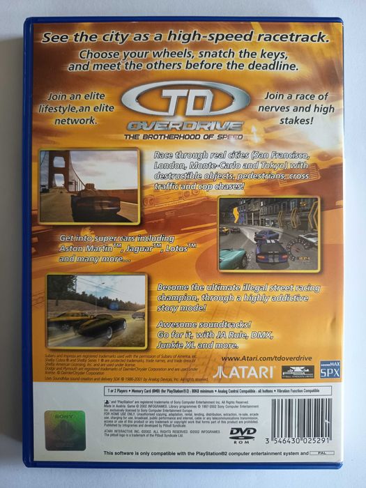 TD Overdrive PS2 PlayStation 2 angielska komplet