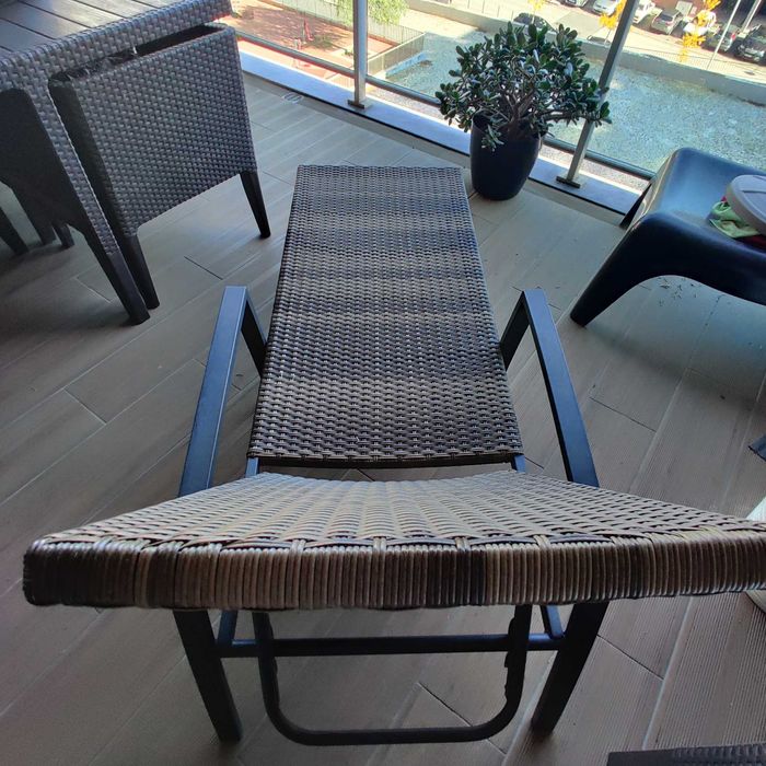 Espreguiçadeira de rattan