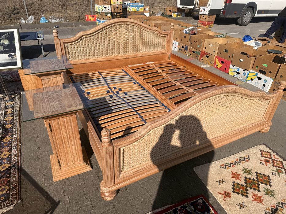 Lozko 180/200 plus szafki nocne   rattan zapaszam