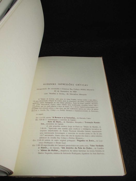Livro Vinte Anos no Teatro Nacional Dona Maria II 1929 a 1949