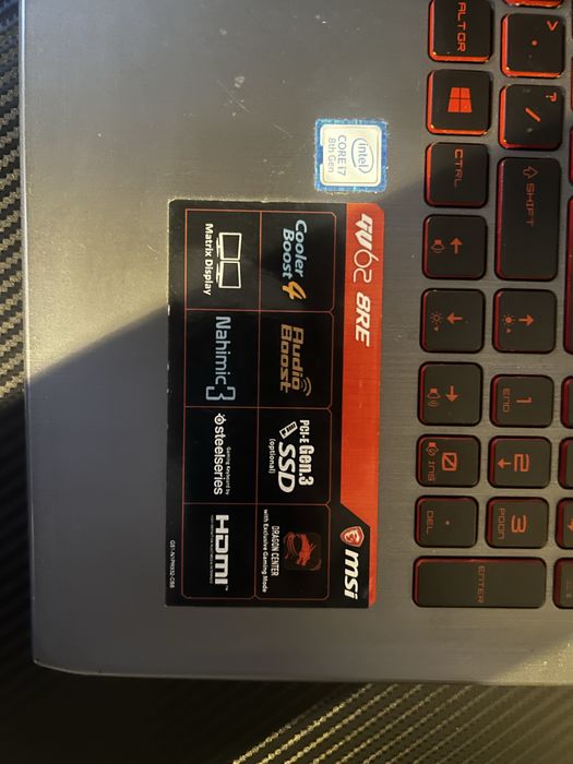 Laptop gamingowy MSI GV62 8RE