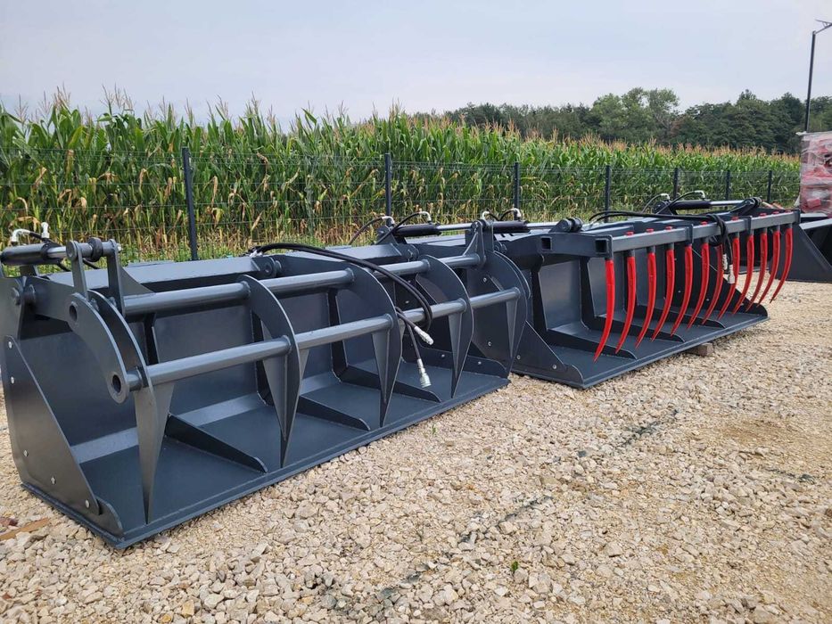 Krokodyl/ Łyżko-krokodyl do ładowarki teleskopowej/ tura ciągnika/ Szufla do Manitou JCB Merlo CAT 2,4m 2,2m 2,0m- Dowóz