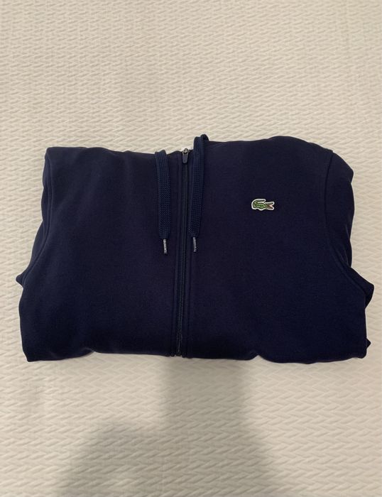 Hoodie/Sweatshirt com fecho Lacoste azul marinho