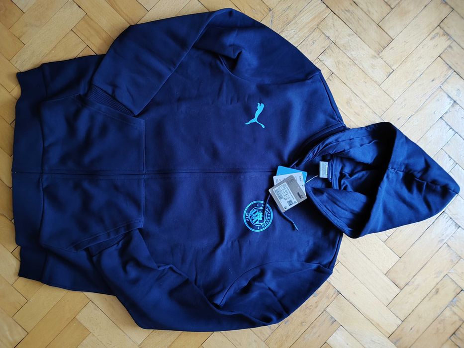 Manchester City granatowa bluza z kapturem - rozmiar L