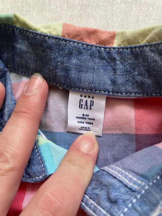 Боді бодик рубашка сорочка GAP 6-12 міс