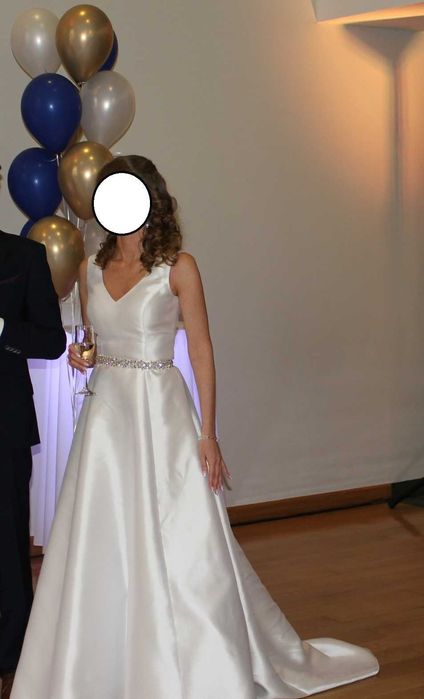 Suknia ślubna jedwab mikado