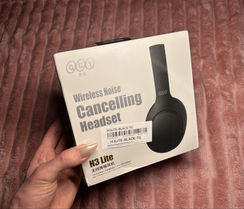 Słuchawki nauszne QCY H3 Lite z ANC Bluetooth 5.3 - czarne nowe