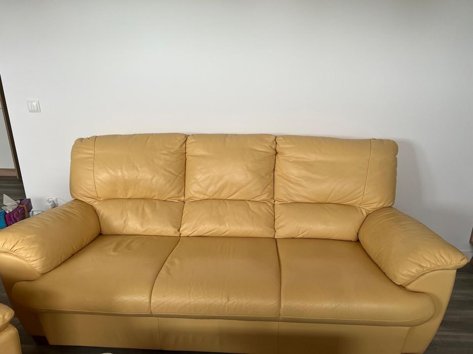 Komplet wypoczynkowy skórzany Kler.