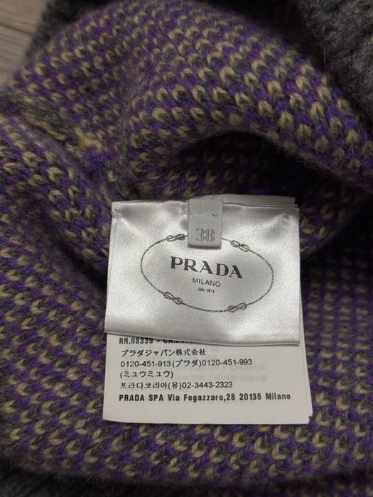 Вовняний Светр Prada Logo Intarsia Shetland Wool Sweater