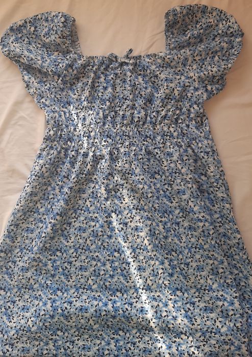 Vestido Floral Azul Primark 12-13 Anos (Tam. XS/XXS)