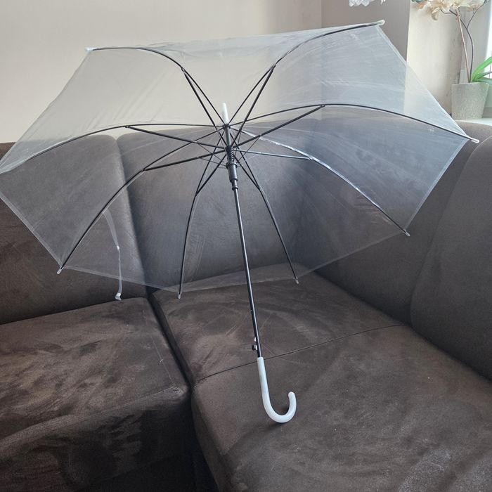 Parasolka ślubna przezroczysta