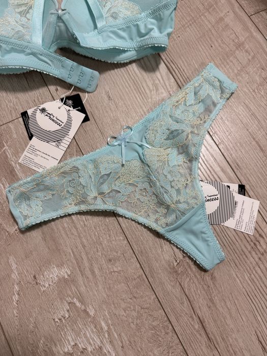 РАСПРОДАЖА комплект белья от французского бренда Princess бирюза НОВЫЙ