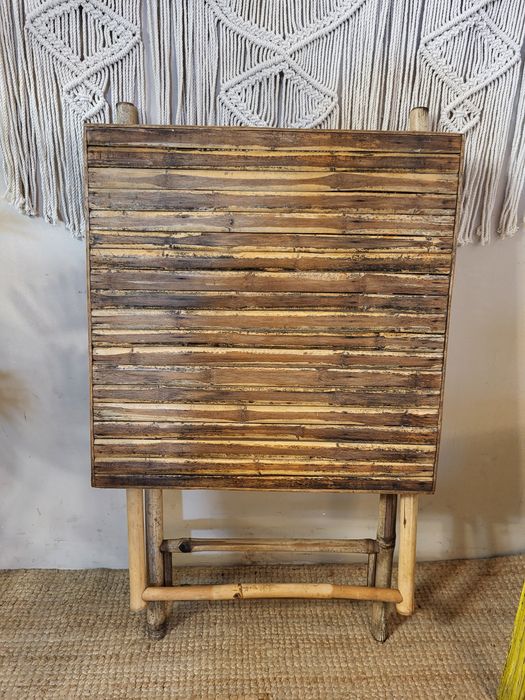 banco, banqueta, mesa, bambu, dobravel,  rustico