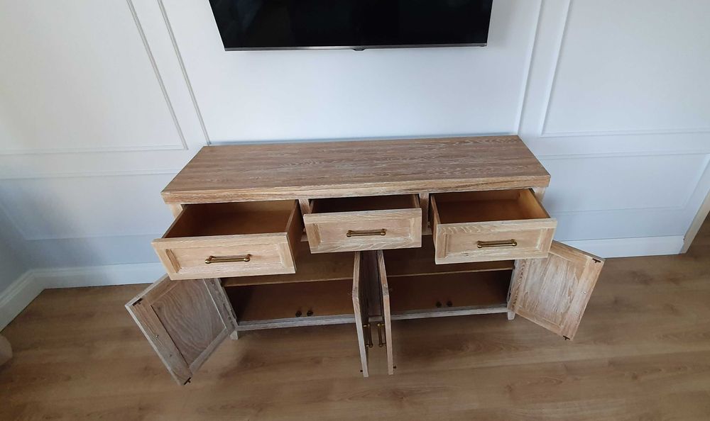 Komoda z drewna, dębowa, retro, w stylu angielskim