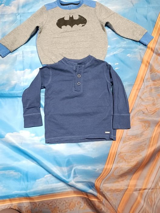 Zestaw bluzka z długim rękawem Okaïdi + bluza Batman C&A, r. 104/110 (4 lata)
