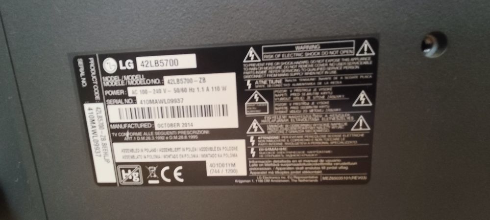 Tv  Lg  42 całe uszk.