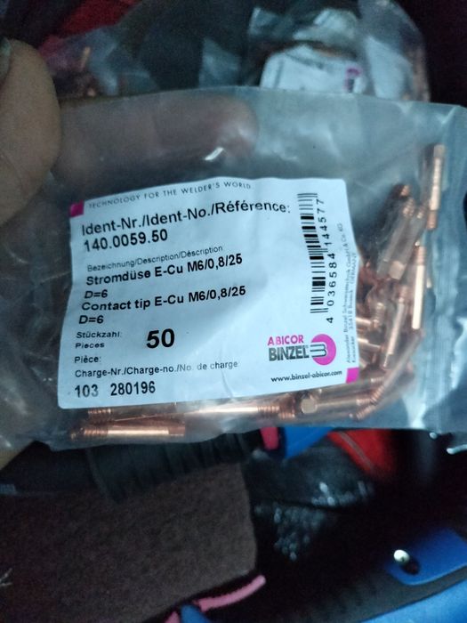 Наконечник для горелок RF15, RF 25 Ø 0,8 мм M6 (140.0059)