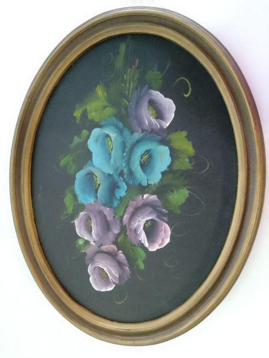 Quadro antigo pintado sobre madeira