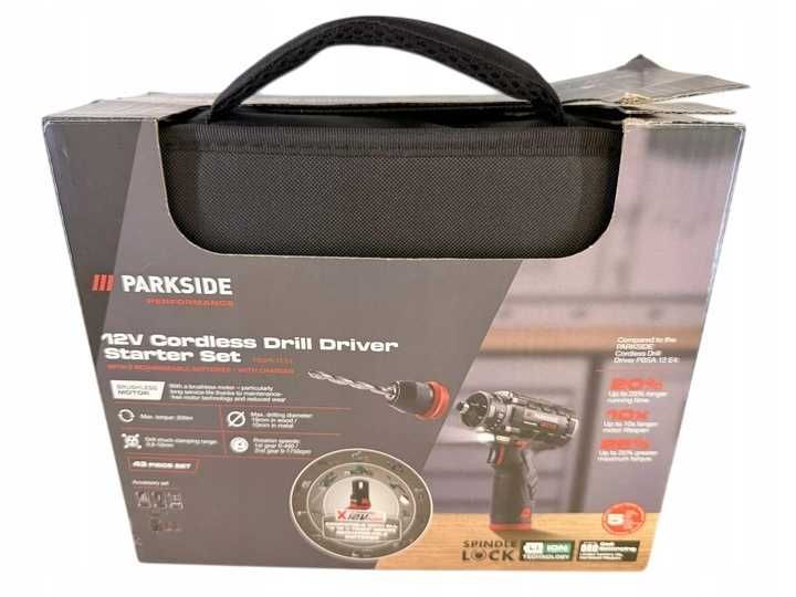 Akumulatorowa wiertarko-wkrętarka Parkside 12V PBSPA 12 E4 | NOWA |