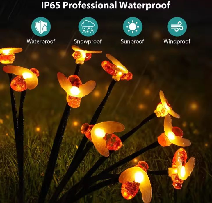 Сонячні світильники бджілки. Садовий ліхтар. Садовый светильник