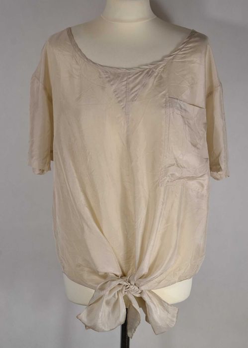 TUSNELDA Bloch Jedwabna Wiązana Bluzka Damska 36 Oryginalna Super Stan