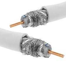 Cabo coaxial RG6 branco 305 Metros