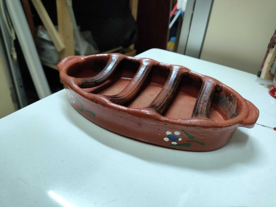 Conjunto de peças barro vidrado 5 peças