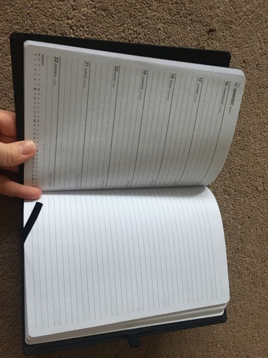 . Kalendarz książkowy A5 2026 czarny elegancki - zeszyt planer notes