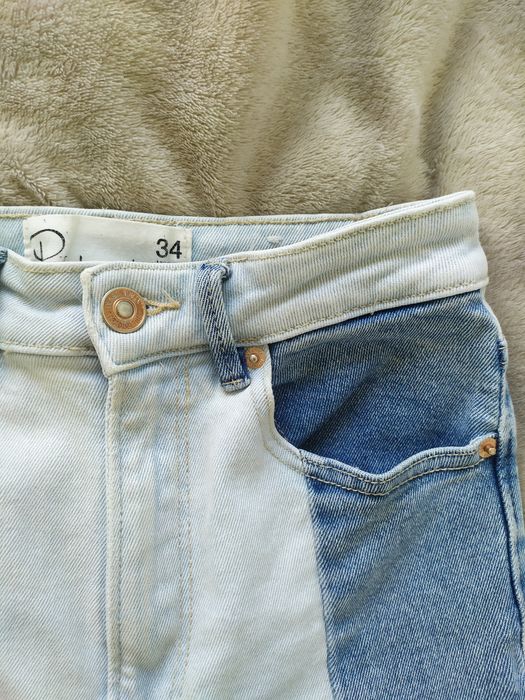 Jeansy Patchwork Stradivarius XS 34