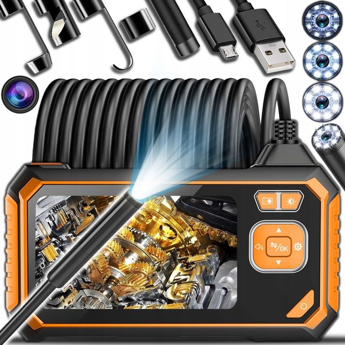 Kamera INSPEKCYJNA 4,3'' ENDOSKOP Dwie Kamery 5m 8LED Profesjonalna