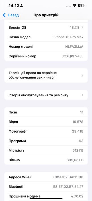 Iphone 13 Pro Max 512 Graphite/Графітовий/фізична карта