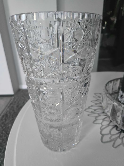 Krysztalowy duży wazonPRL