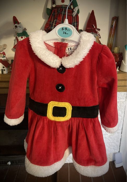 Przebranie pomocniczki Mikołaja sukieneczka swiąteczna rozm.74