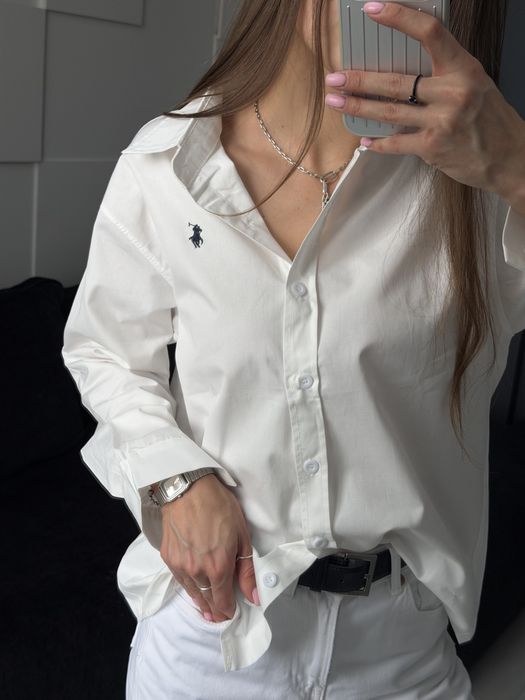 Сорочка жіноча, сорочка ralph lauren, блакитна сорочка, біла сорочка