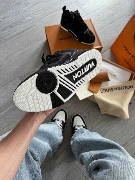 Кросівки Louis Vuitton Trainer Skate Sneaker Black White Premium