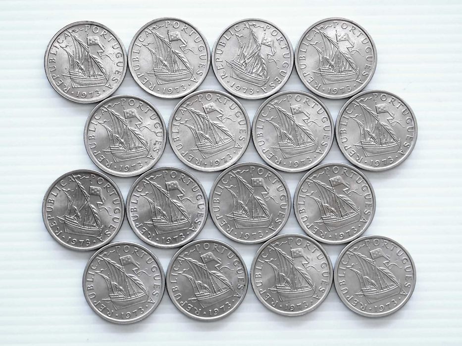 Lote de 16 Moedas 5 Escudos 1973