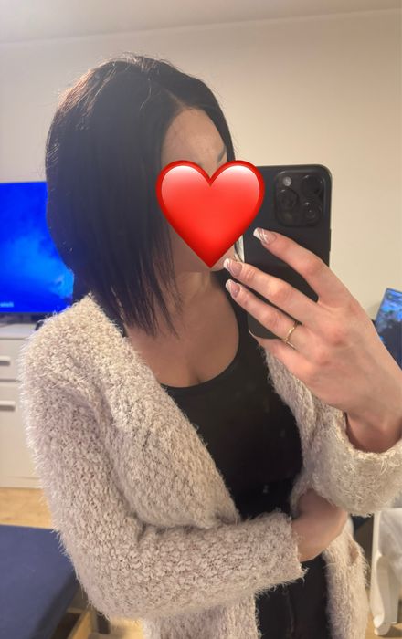 Peruka z naturalnych wlosow lace front ciemny braz ciecie na boba