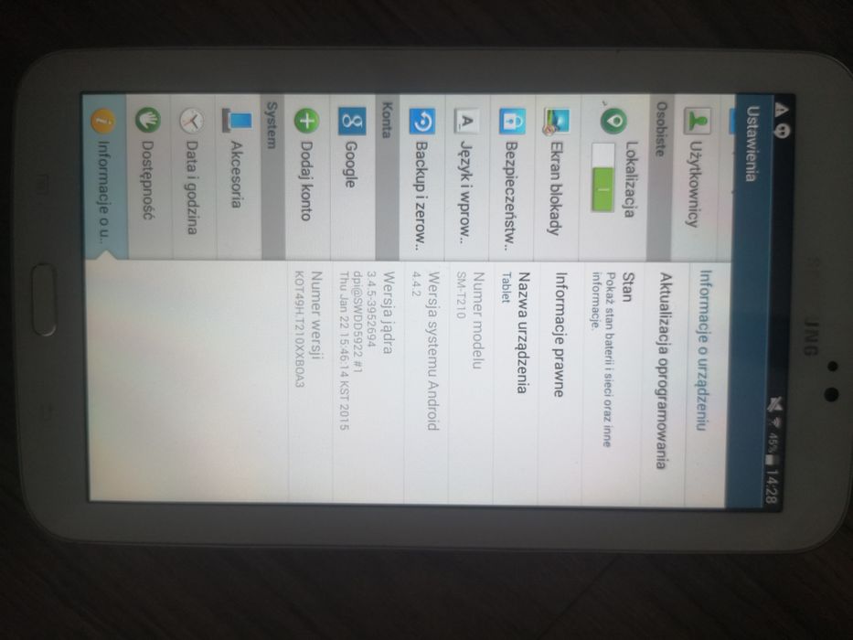 Tablet Samsung Galaxy tab 3 8gb