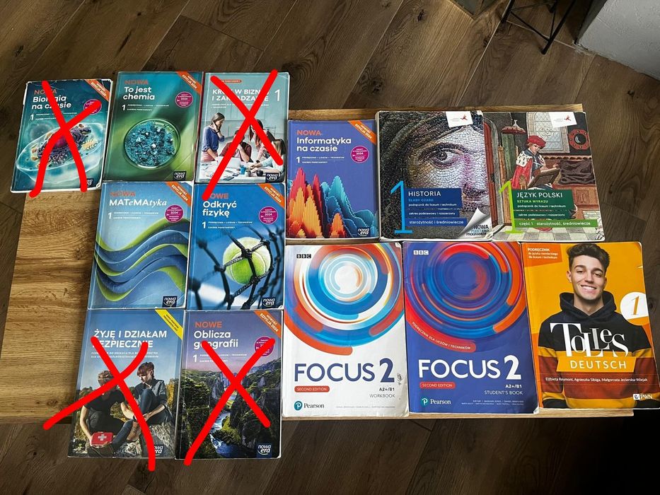 Komplet książek do klasy 1 Technikum / Liceum.
