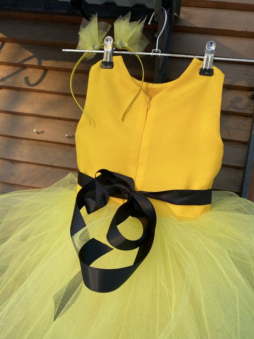 Сукня бджілки обруч крила жовта костюм  на свято весни день мами пишна