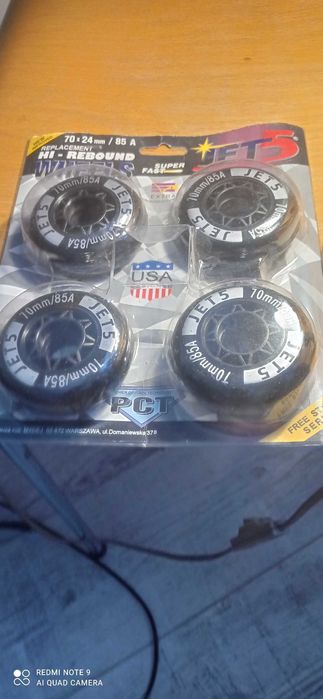 Koła do rolek 70x24mm/85 A, oryginalnie zapakowane
