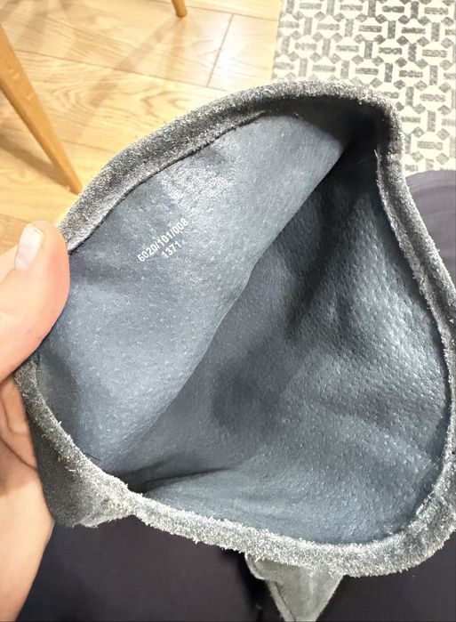 Сапоги замшеві Zara сірі 39 розмір