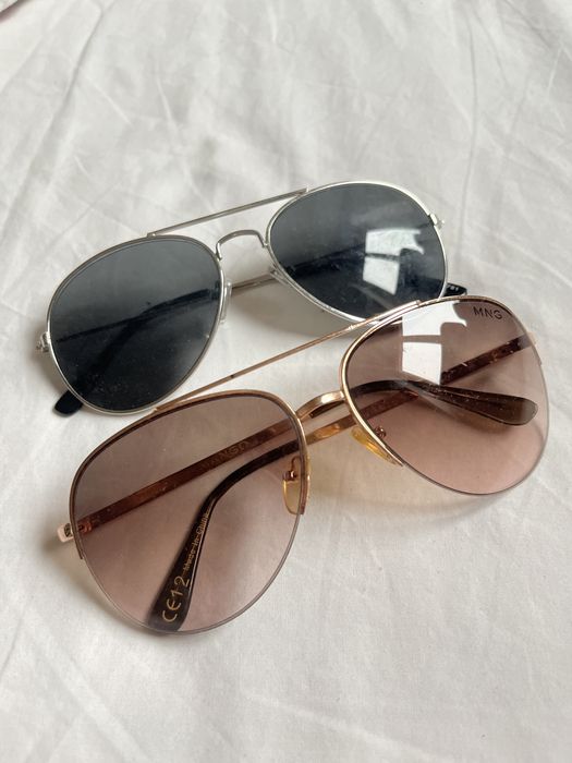 Awiatorki pilotki okulary przeciwsłoneczne mango złote