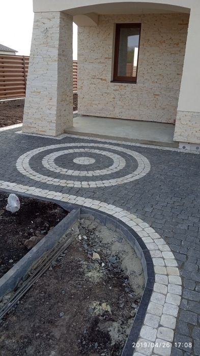 Гранітна бруківка 350гр з доставкою ( укладання)